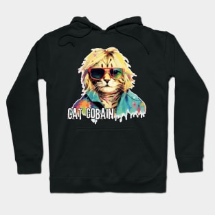 Cat Cobain for cat and grunge lovers Hoodie